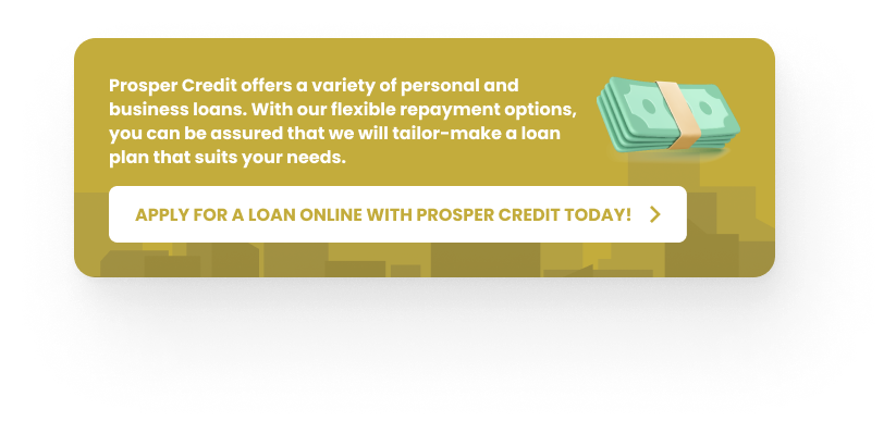 Prosper Credit's loan application button