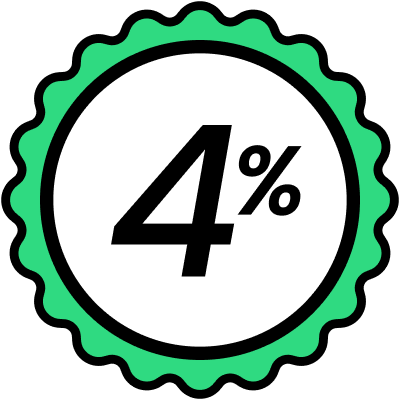 interest rate of 4%